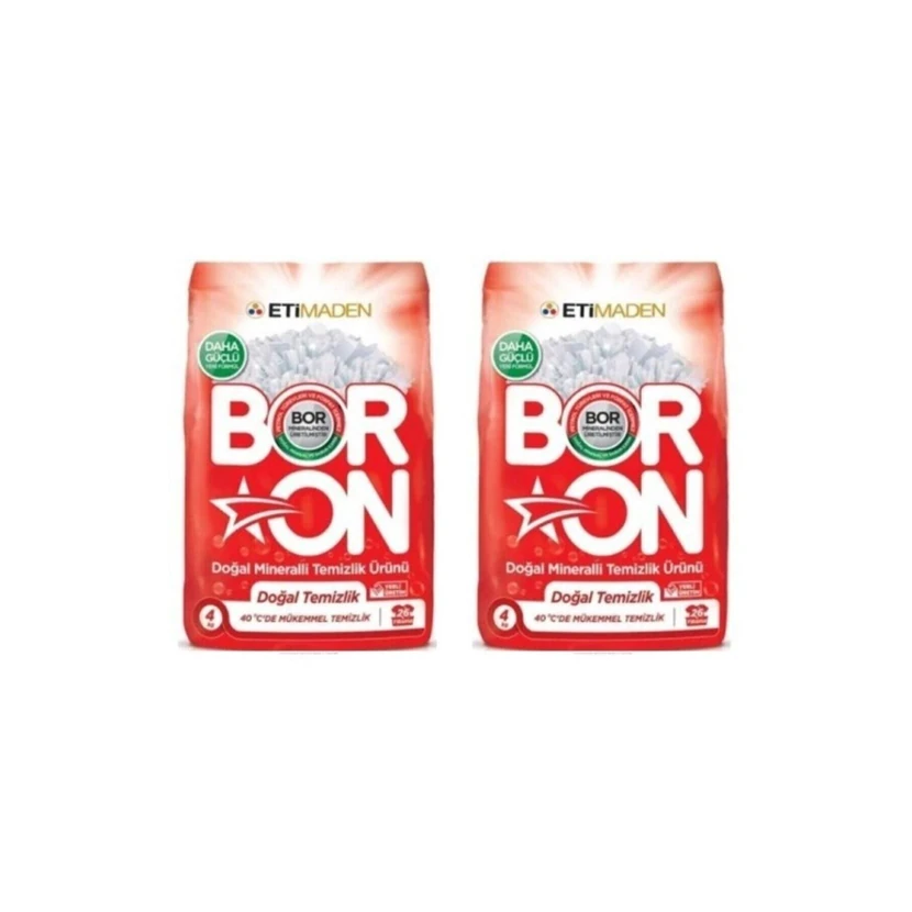 بورون پودر شستشو معدنی مخصوص لباس سفید 4 کیلوگرم بسته 2 عددی