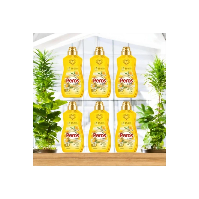 پِروس نرم‌کننده لباس یاسمن و نرولی 1440 میلی‌لیتر بسته 6 عددی