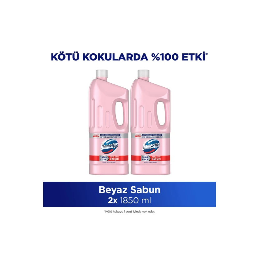 دومستوس سفیدکننده با رایحه صابون سفید 1850 میلی‌لیتر دو عددی