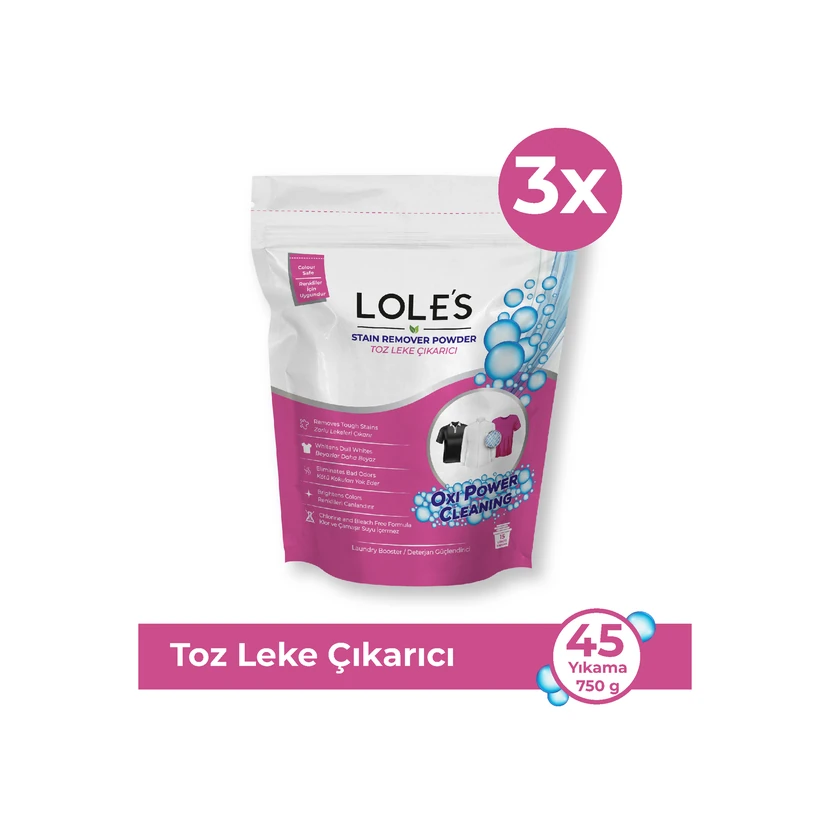 پودر لکه‌بر لو-له‌اس مخصوص لباس کودک 3×750 گرم