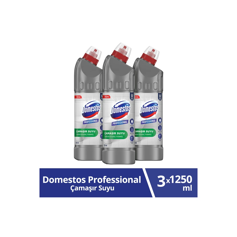 دومستوس سفیدکننده غلیظ لباس 1250 میلی‌لیتر بسته 3 عددی