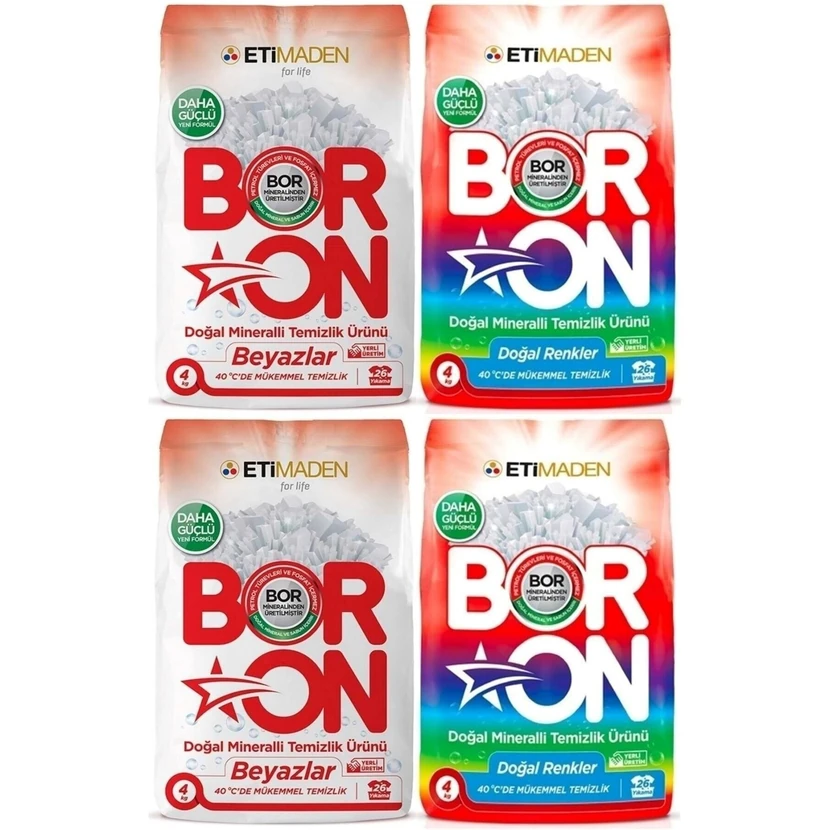 پودر شوینده طبیعی معدنی بورون مخصوص سفید و رنگی 16 کیلوگرم