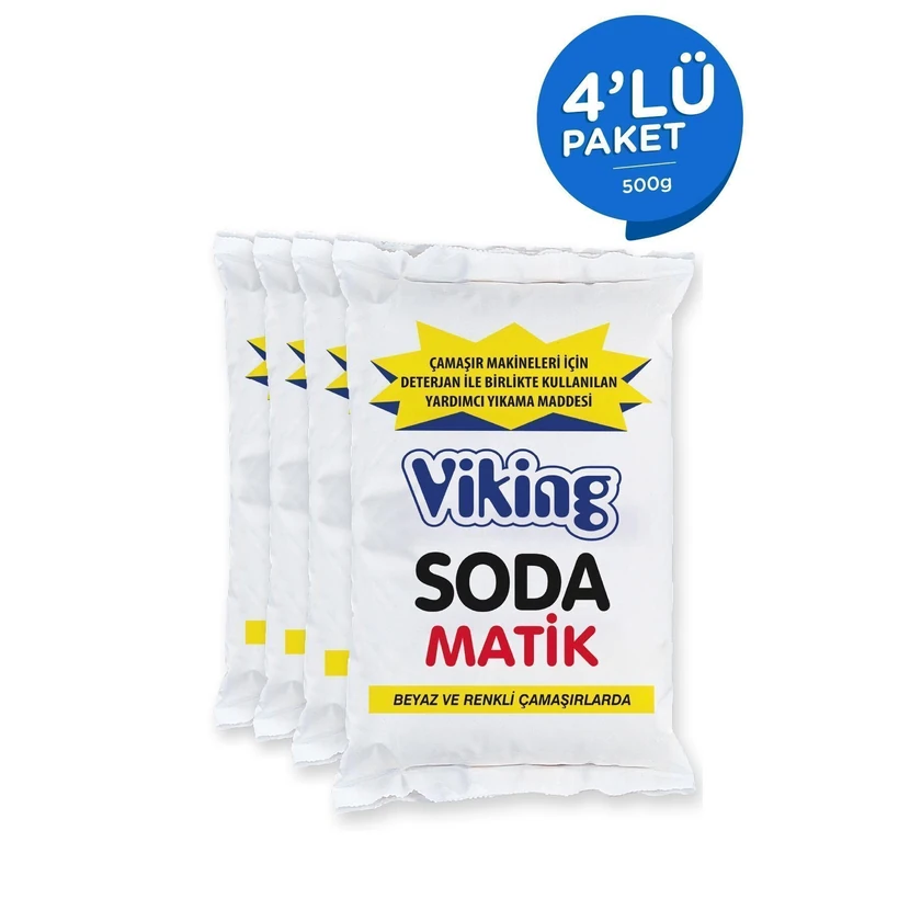 پودر سودا لباسشویی وایکینگ 500 گرم بسته 4 عددی