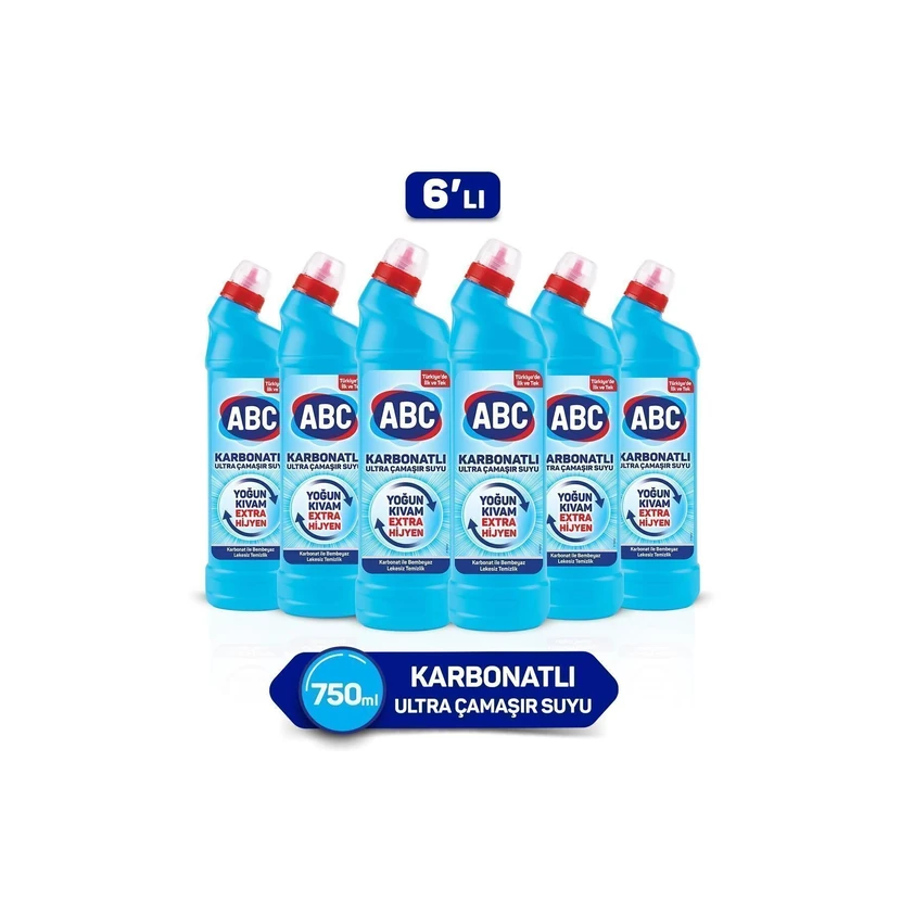 مایع سفیدکننده کربناته لباس 750 میلی‌لیتری بسته 6 عددی