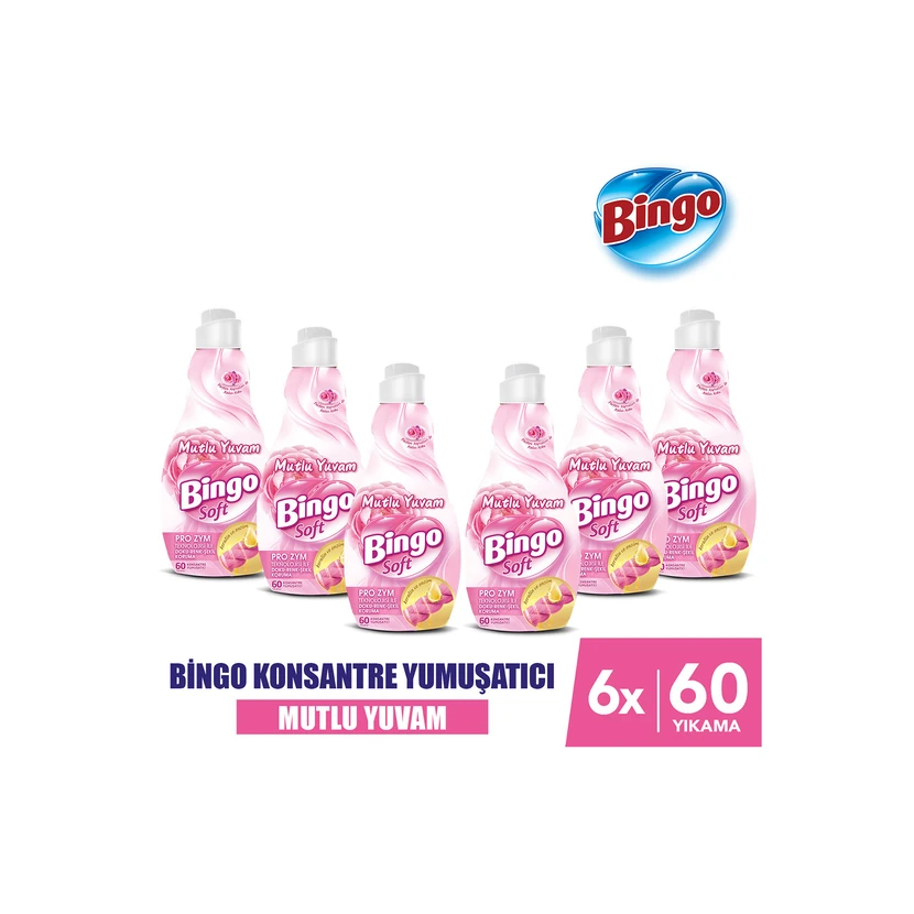 مایع نرم‌کننده لباس بینگو کنسانتره 1440 میلی‌لیتر 6 عددی