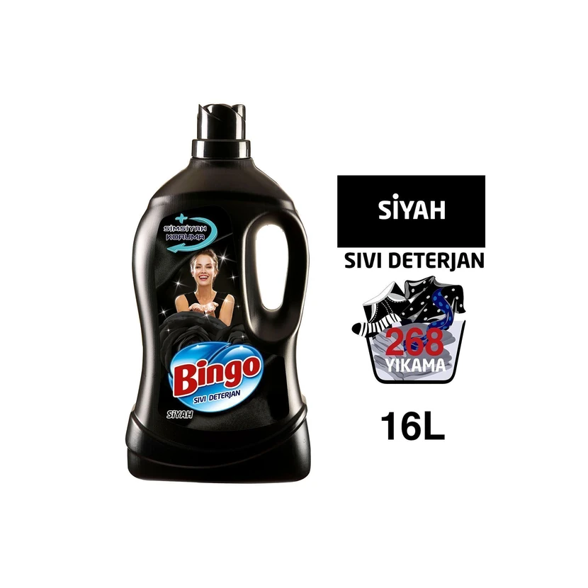 مایع لباسشویی بینگو مخصوص لباس‌های مشکی ۴ لیتر × ۴ عدد