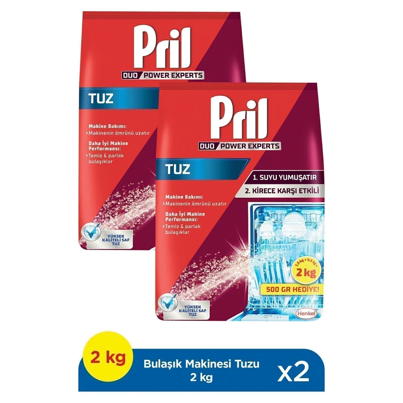 نمک ماشین ظرفشویی پریل 2×2000 گرم ضد رسوب