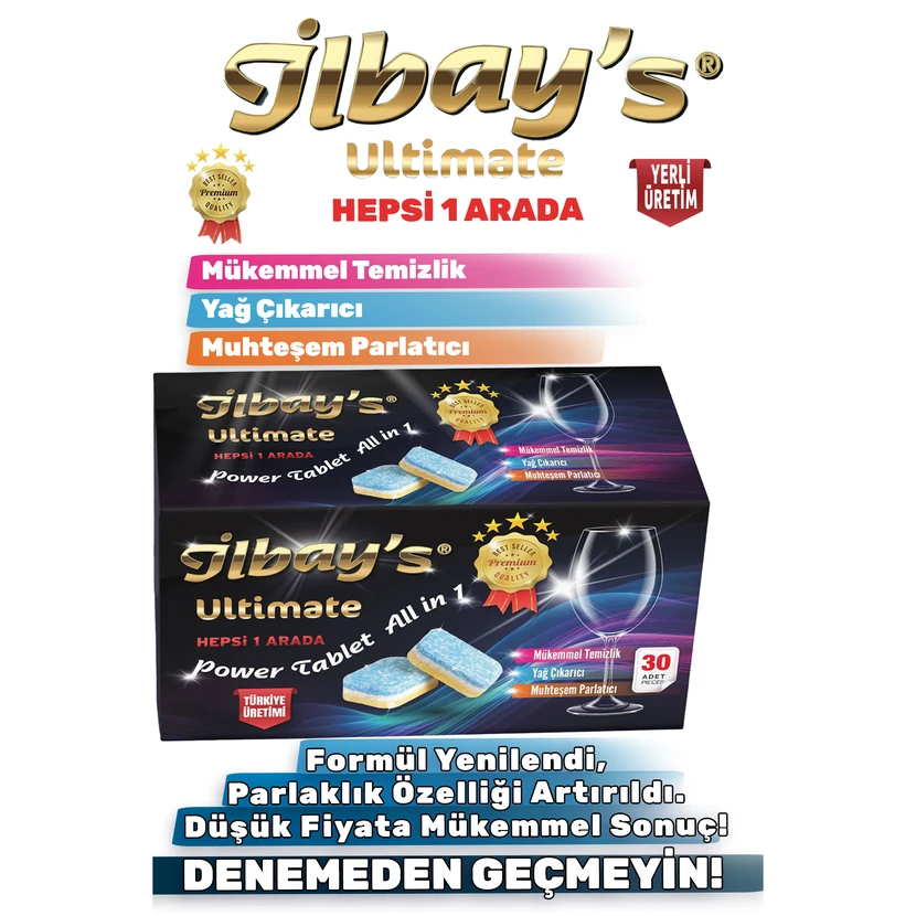 قرص ظرفشویی ایلبی اولتیمیت 30 عددی حل‌شونده در آب