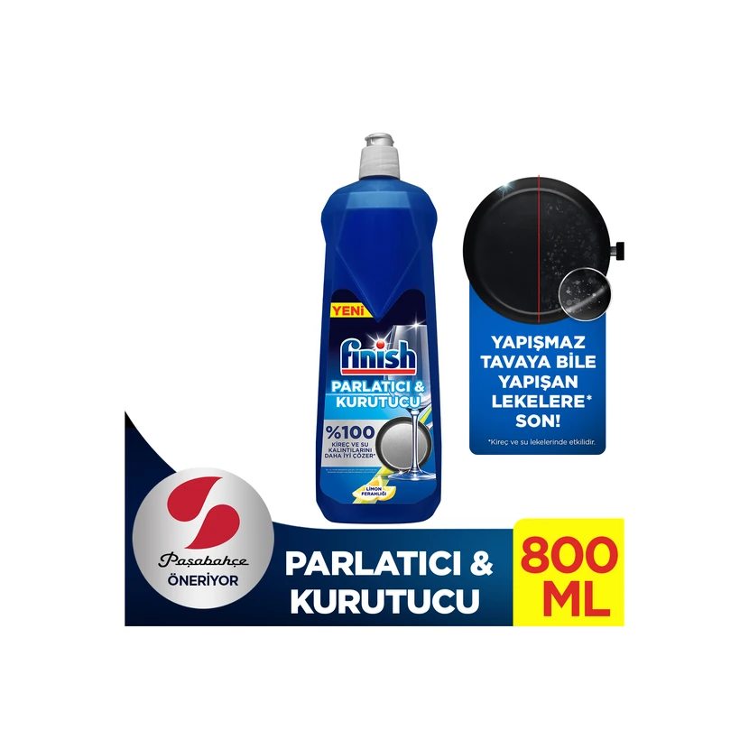 مایع جلادهنده و خشک‌کن ظرفشویی فینیش لیمو 800 میلی‌لیتر