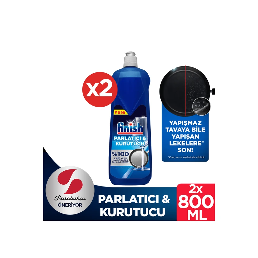 مایع جلادهنده و خشک‌کن ظرفشویی فینیش 800 میلی‌لیتر ×2
