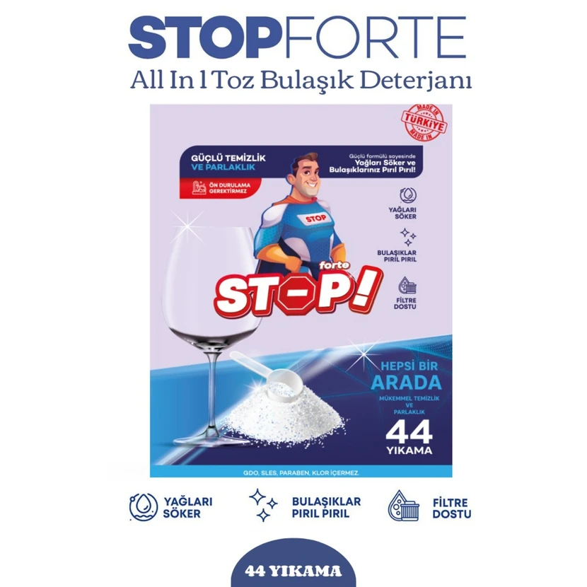 پودر ظرفشویی استاپ فورت 44 شست‌وشو