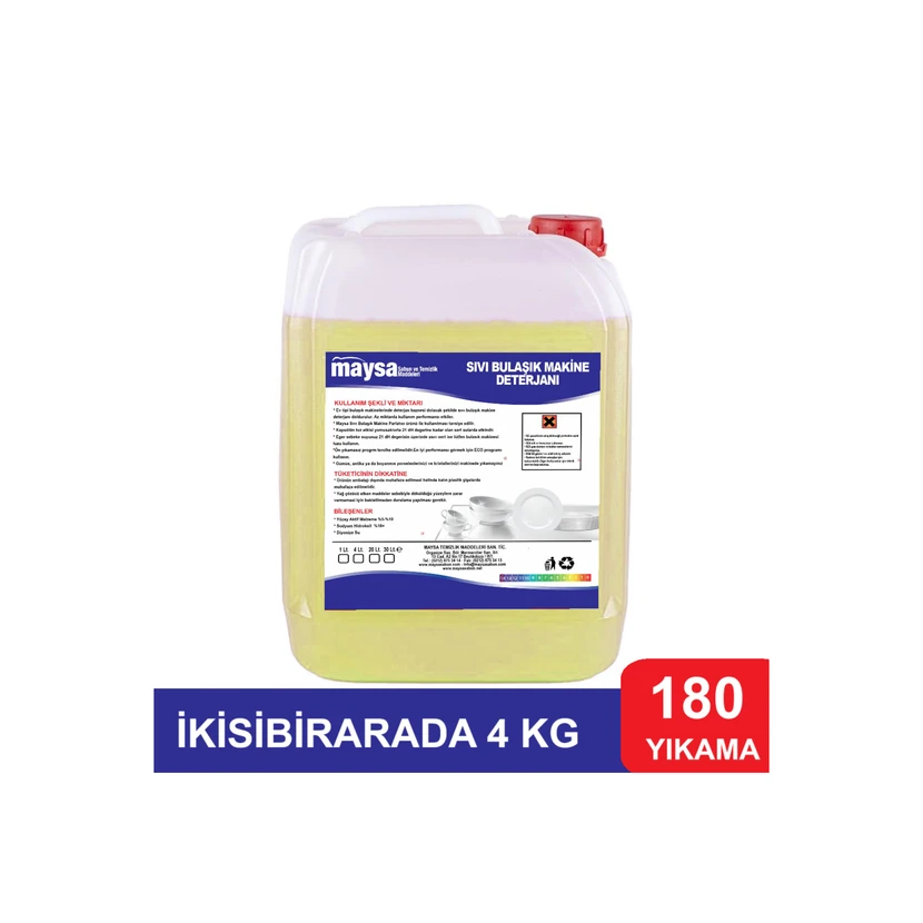 مایسا مایع ماشین ظرفشویی خانگی دو‌در‌یکی 4 لیتر (حدود 180 شستشو)