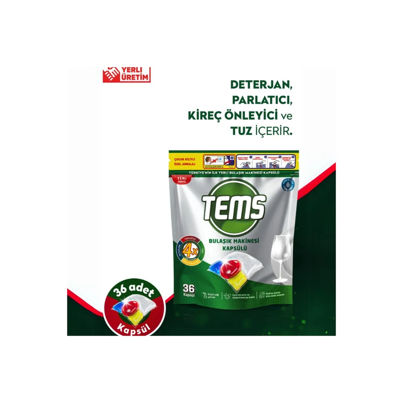 کپسول ظرفشویی 4 کاره 36 عددی