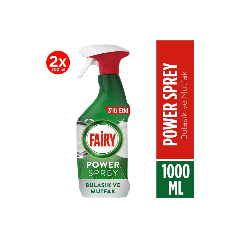 فیری اسپری پاور ۳ در ۱ ظروف و آشپزخانه ۵۰۰ میلی‌لیتر بسته ۲ عددی