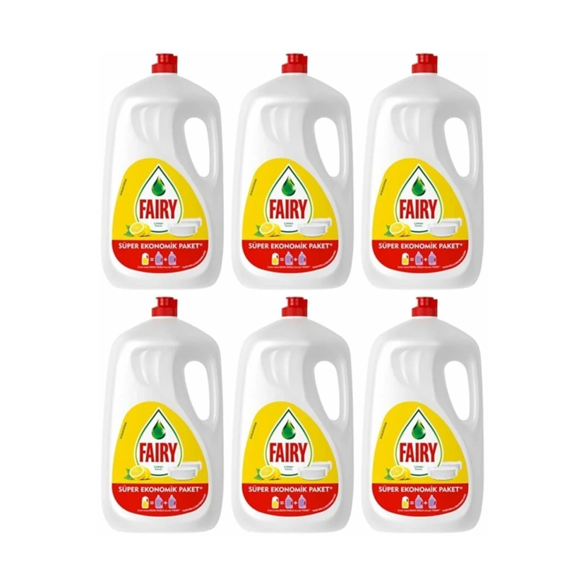 مایع ظرفشویی فیری لیمویی اقتصادی 2600 میلی‌لیتر ×6