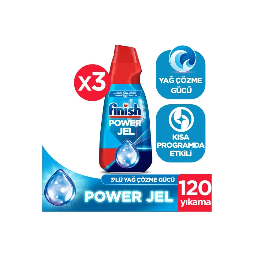 مایع ظرفشویی ژلی فینیش 1000 میلی‌لیتر 3 عددی