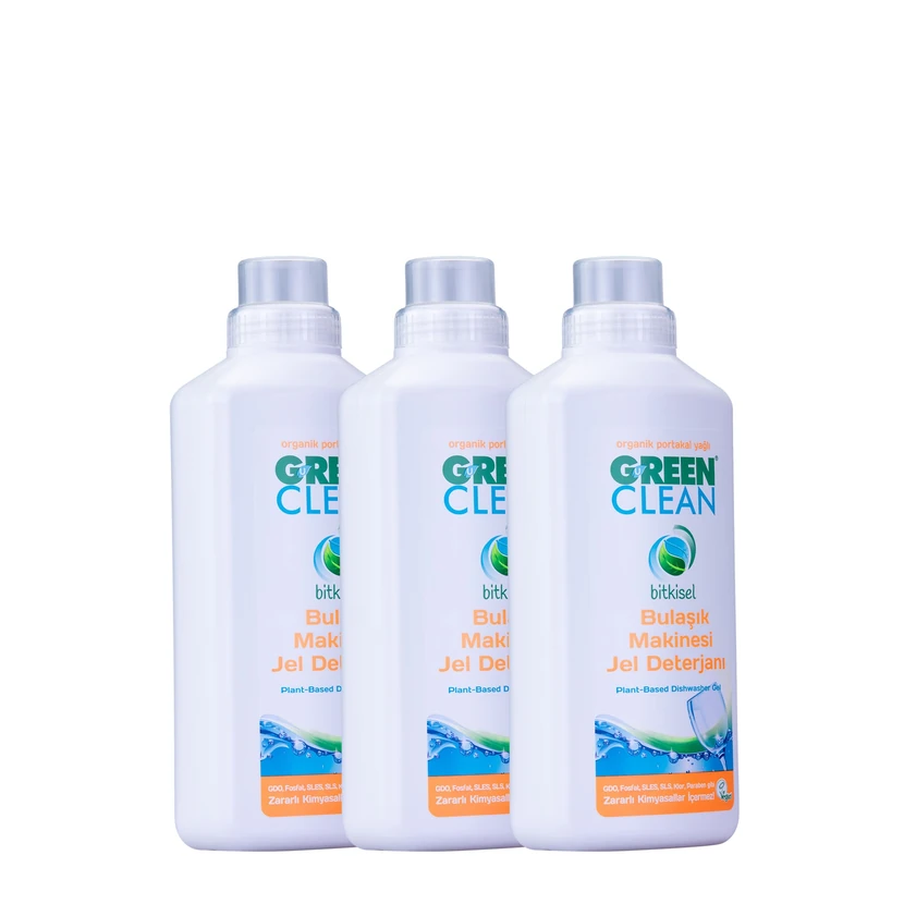 گرین کلین ژل ماشین ظرفشویی ۱ لیتری بسته ۳ عددی
