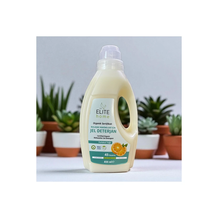 ژل ماشین ظرفشویی ارگانیک وگان الیت هوم پرتقالی 825 میلی‌لیتر