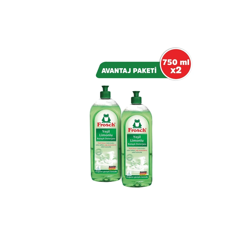 مایع ظرفشویی لیمویی فروسچ 750 میلی‌لیتر بسته 2 عددی