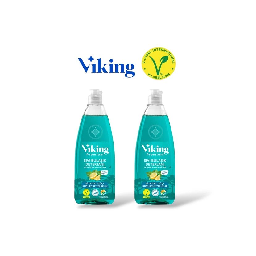 مایع ظرفشویی وایکینگ پریمیوم لیمو و ریحان 750 میلی‌لیتر 2 عدد