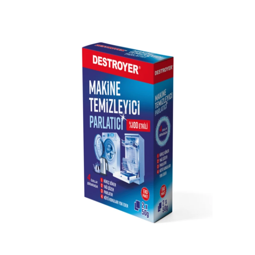 رسوب‌زدای ماشین ظرفشویی دسترویر 2×50 گرم