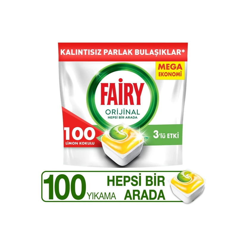 کپسول قرص ظرفشویی فری لیمویی همه‌کاره 100 عددی