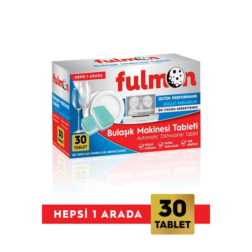 قرص ماشین ظرفشویی فولمون 30 عددی همه‌کاره