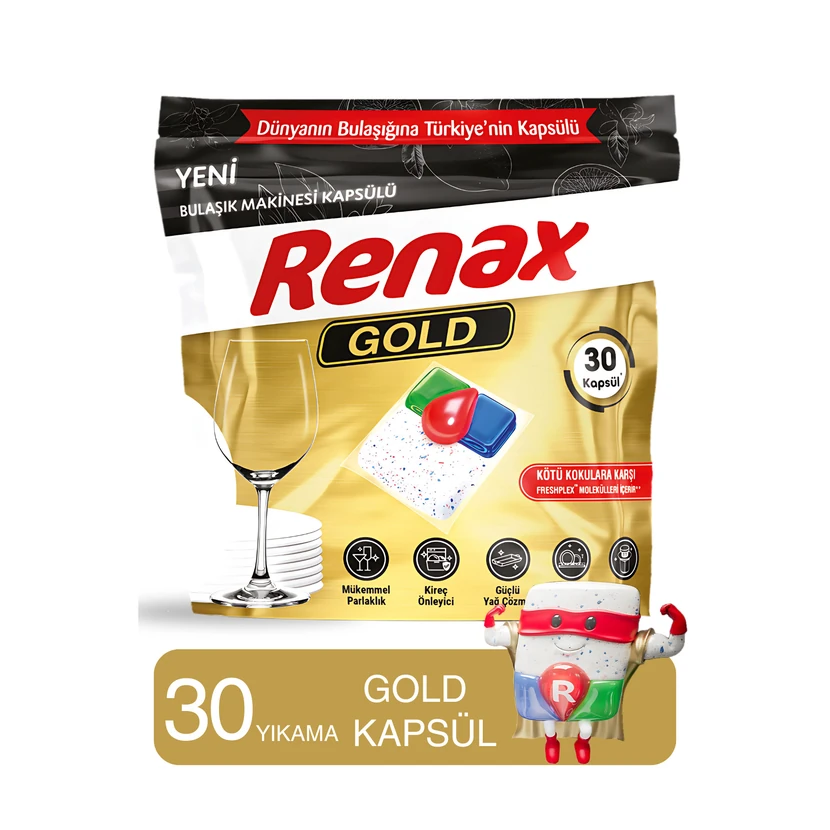 قرص ماشین ظرفشویی رنکس گلد 30 عددی همه‌کاره