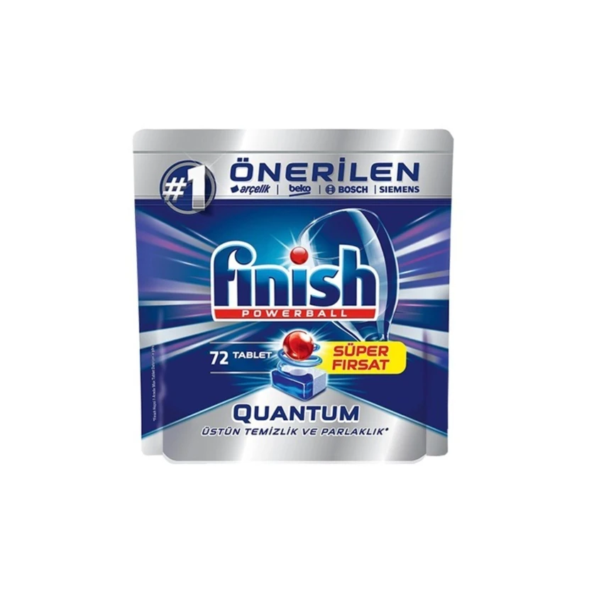 قرص ماشین ظرفشویی فینیش پاوربال کوانتوم 72 عددی بسته 5 عددی