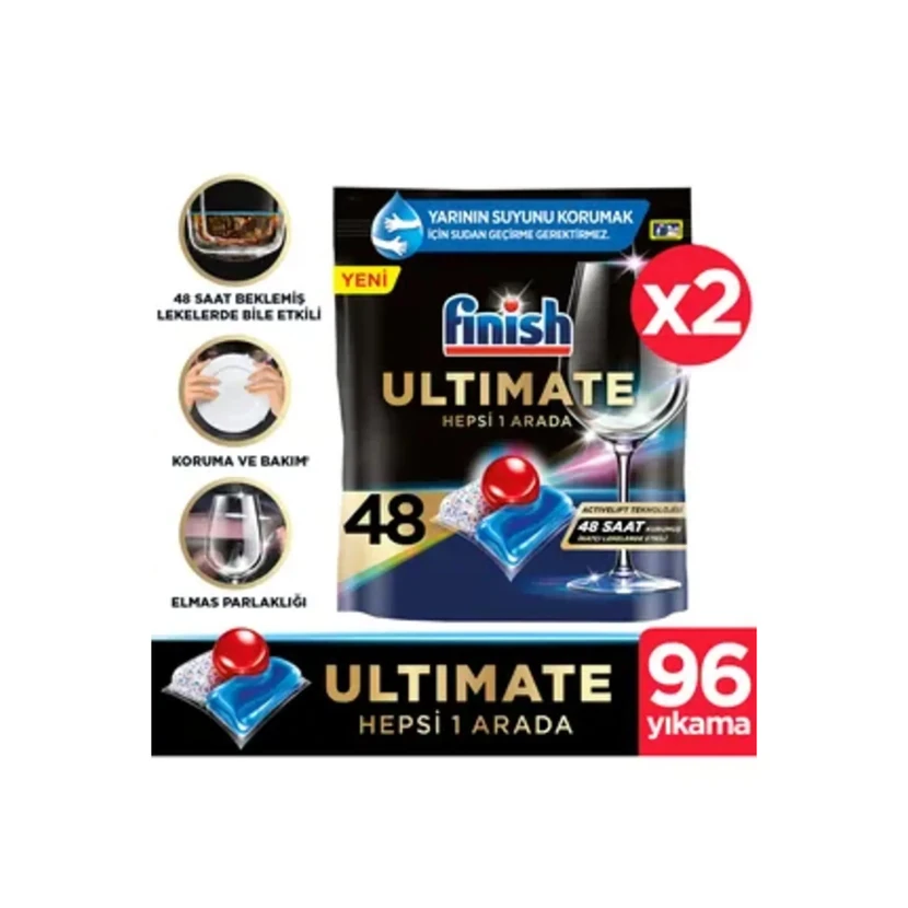 قرص ماشین ظرفشویی فینیش کوانتوم التیمیت 96 عدد (48x2)