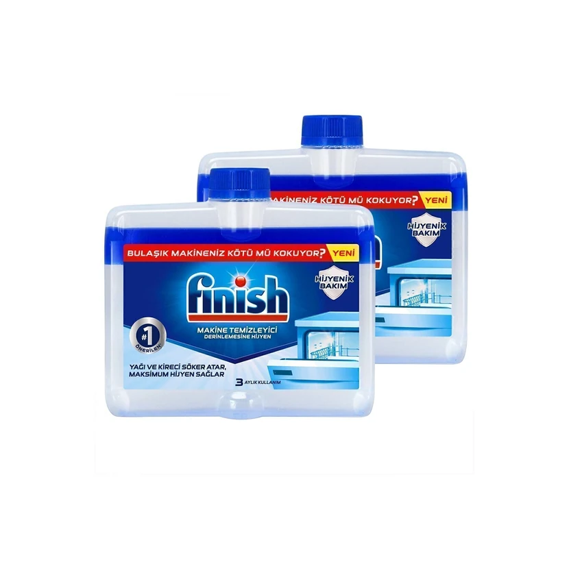 مایع تمیزکننده ماشین ظرفشویی فینیش دو عددی 250 میلی‌لیتر