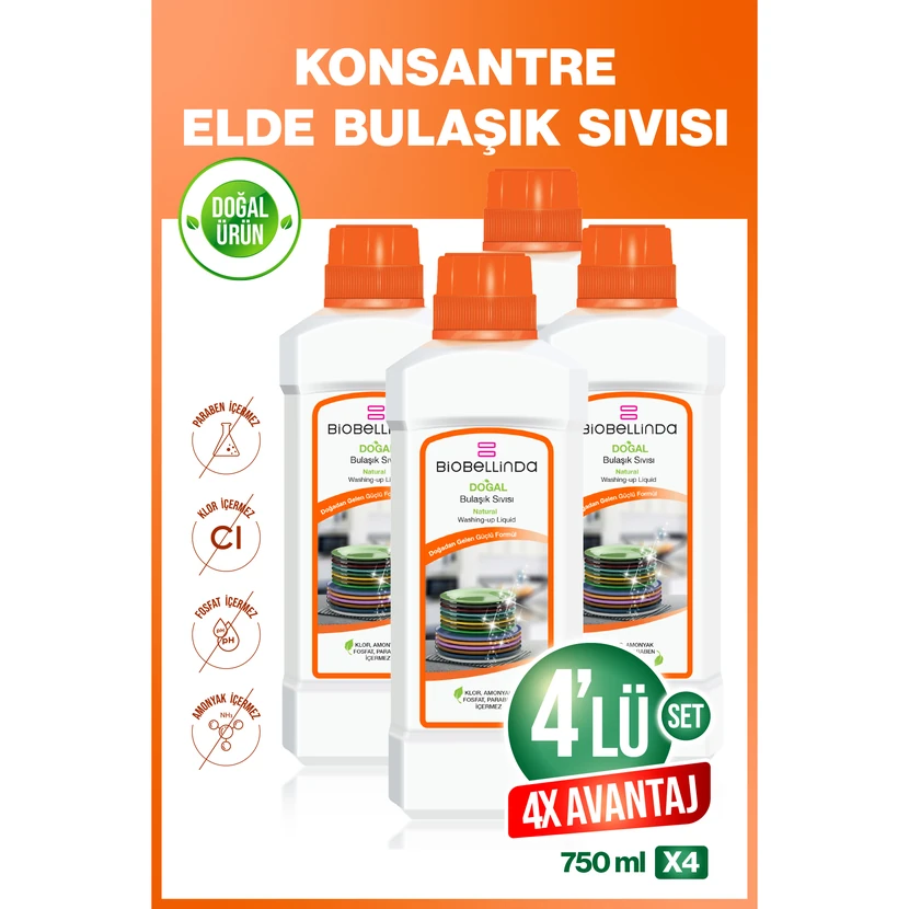 مایع ظرفشویی بیوبلیندا بسته 4 عددی