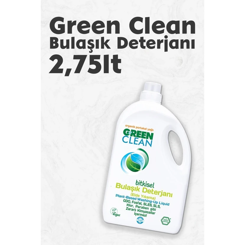 مایع ظرفشویی گیاهی گرین کلین 2.75 لیتری