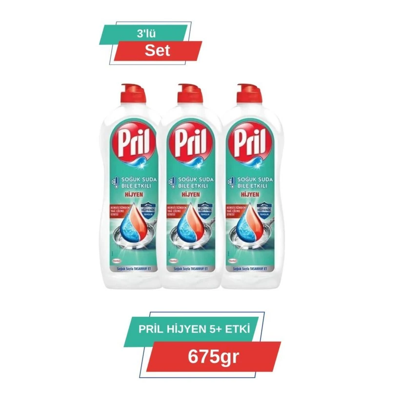 مایع ظرفشویی پریل 3×675 گرم 5 عملکرد پاک‌کنندگی
