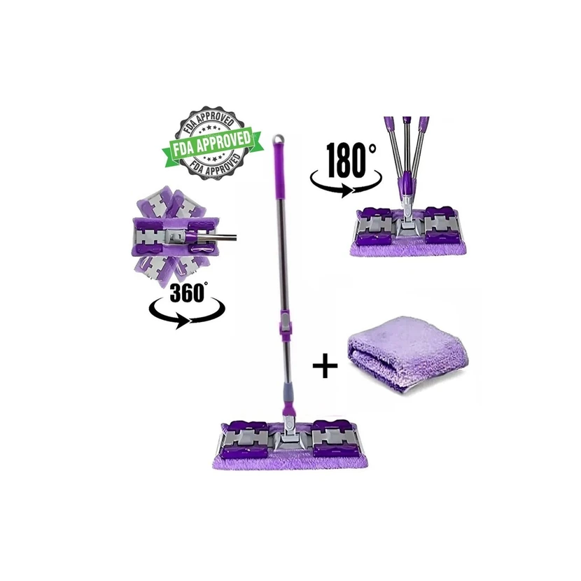 ریدان پد میکروفایبر بنفش با دستمال یدک پد زمین و سطوح