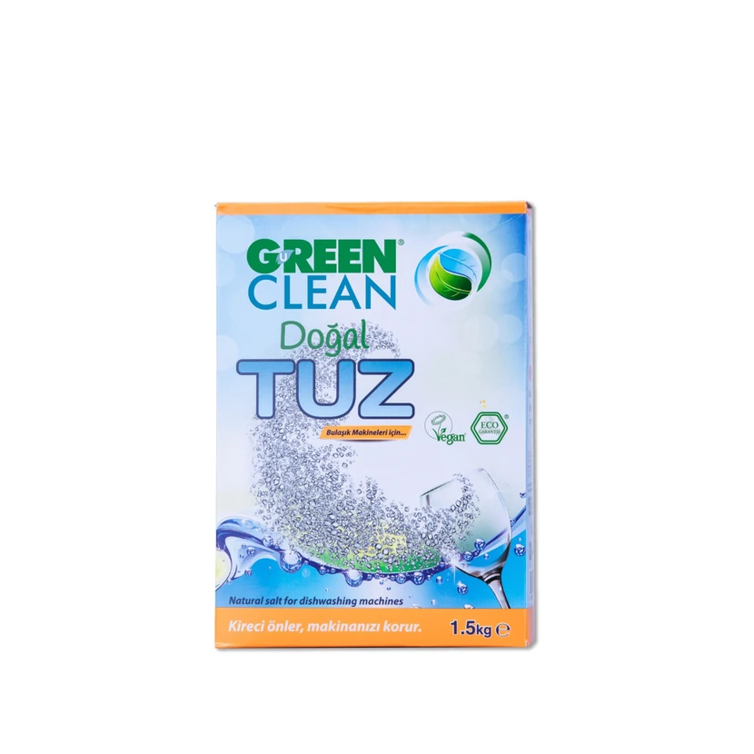 نمک طبیعی ماشین ظرفشویی گرین کلین 1.5 کیلوگرم