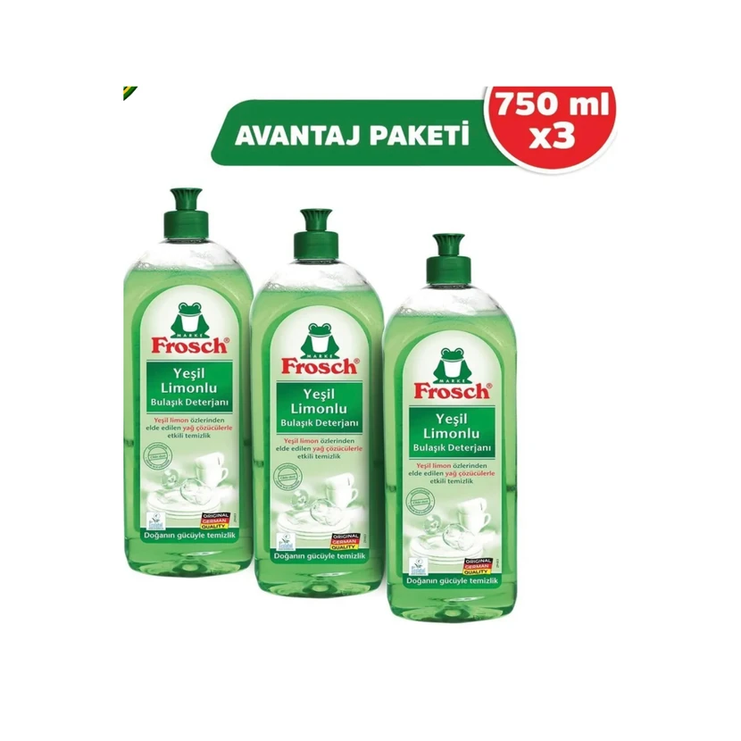 مایع ظرفشویی فرُش لیموی سبز 3×750 میلی‌لیتر
