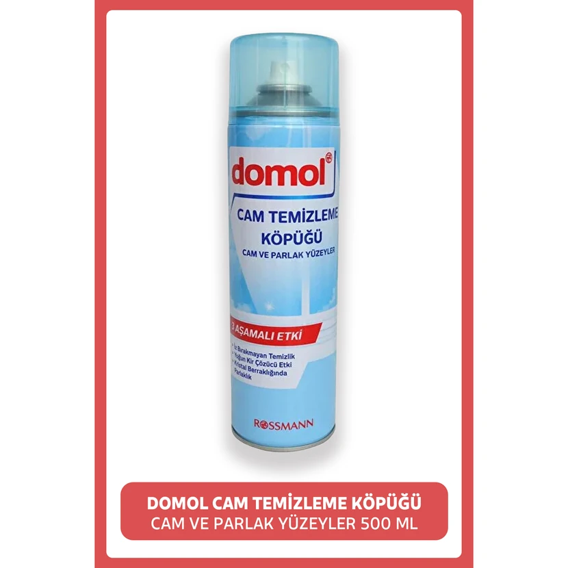 فوم پاک‌کننده شیشه و سطوح براق دومول ۵۰۰ میلی‌لیتر