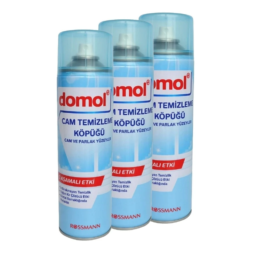 فوم پاک‌کننده شیشه و سطوح براق دومول 500 میلی‌لیتر بسته 3 عددی