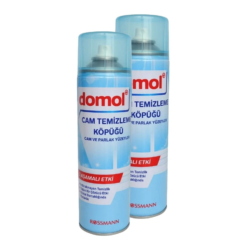 فوم پاک‌کننده شیشه و سطوح براق دومول 500 میلی‌لیتر دو عددی