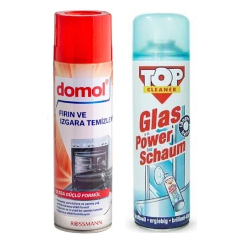 فوم شیشه‌پاک‌کن و پاک‌کننده فر و گریل دومول بسته دوعددی