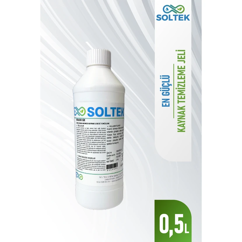 ژل پاک‌کننده لکه‌های سخت شیشه کاشی و مرمر سول‌اکس 500 میلی‌لیتر