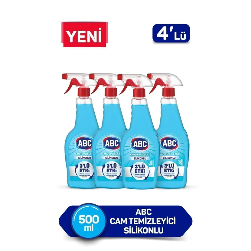 شیشه پاک کن سیلیکونی آب‌س 500 میلی 4 عددی