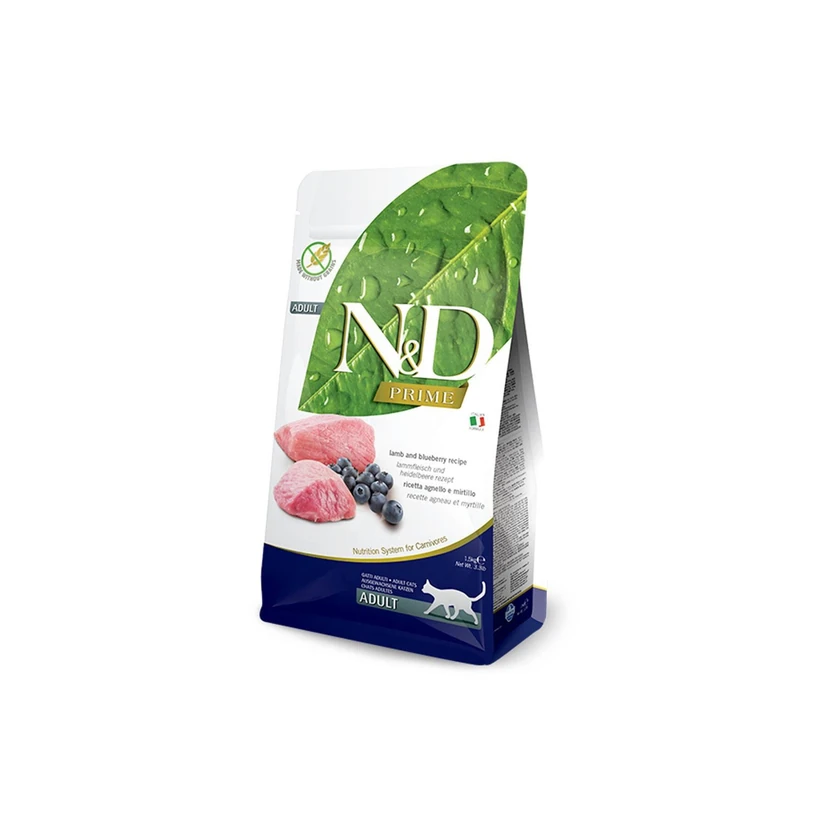 غذای خشک گربه بزرگسال بدون غلات ان‌ان‌دی طعم بره و زغال‌اخته 1.5 کیلوگرم