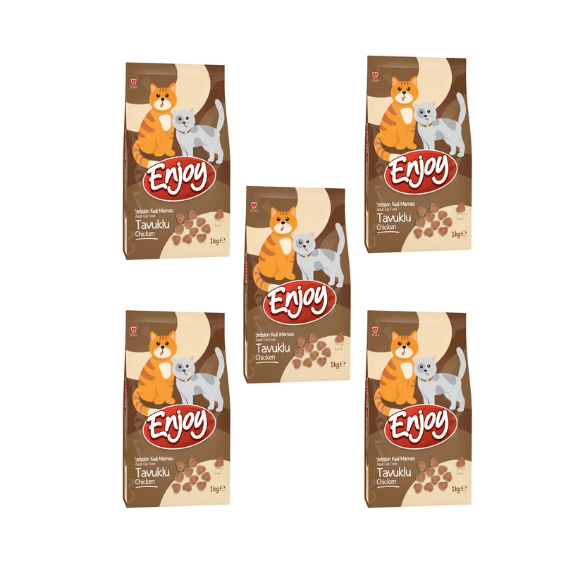 غذای خشک گربه انجوی با طعم مرغ 1 کیلوگرم بسته 5 عدد
