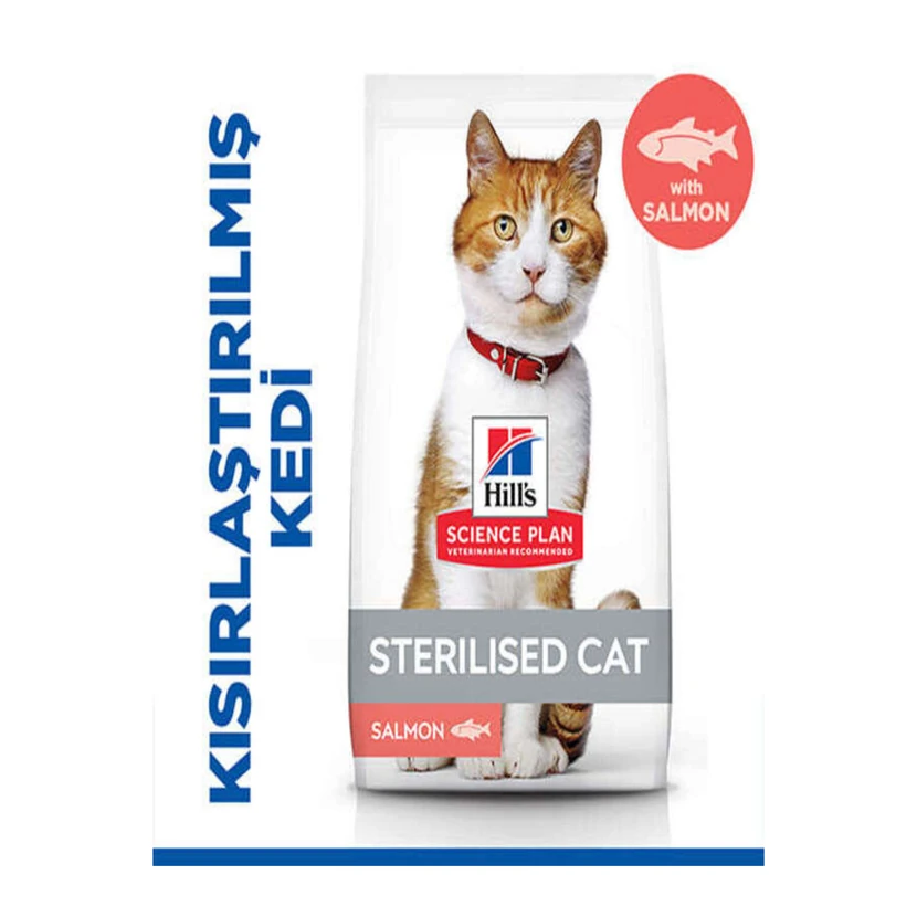 غذای خشک هیلز مخصوص گربه عقیم‌شده با طعم سالمون 10 کیلو