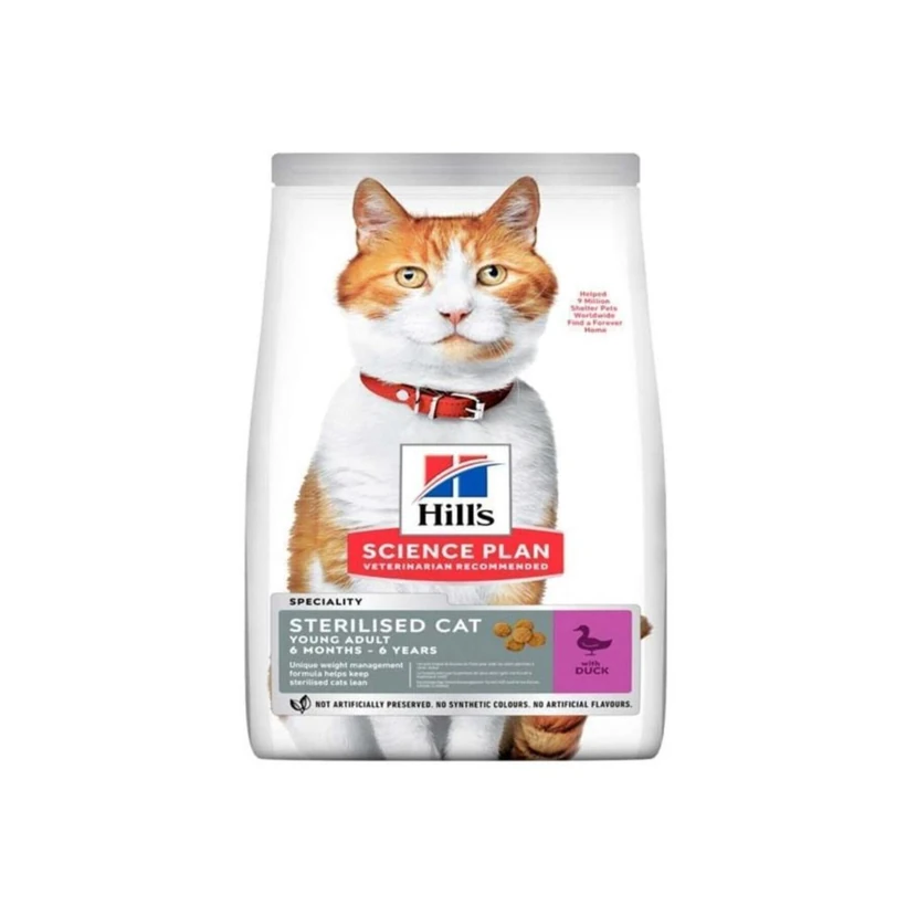 هیلز ساینس پلن غذای گربه عقیم‌شده بالغ با طعم اردک 3 کیلوگرم