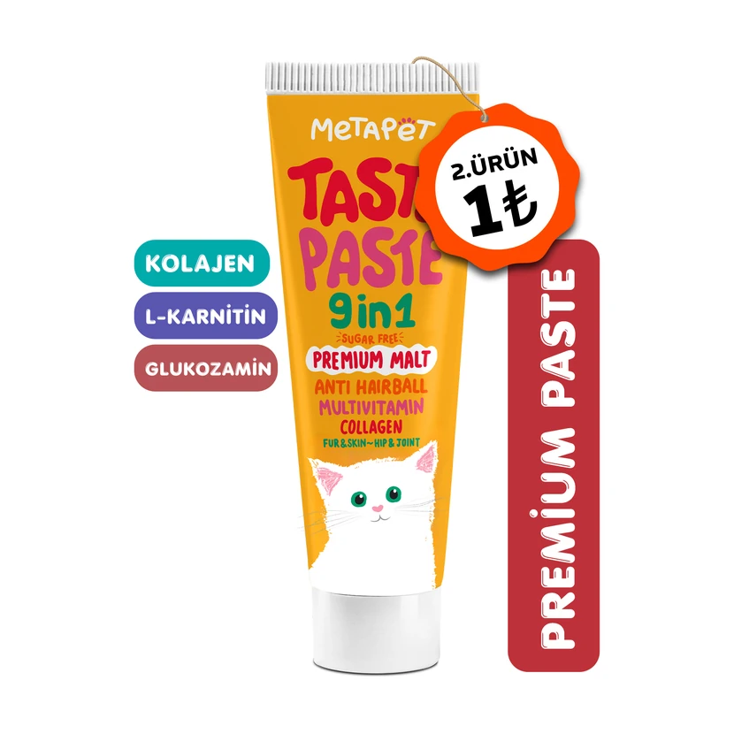 خمیر مولتی‌ویتامین 9در1 متاپت مخصوص گربه‌ها 100 میلی‌لیتر