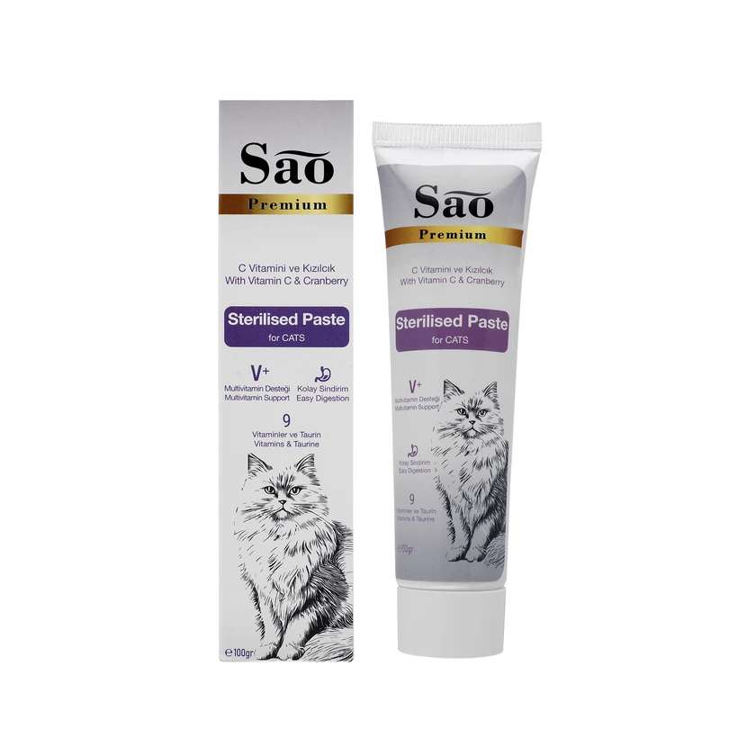 خمیر مالت مخصوص گربه‌های عقیم‌شده ساو پریمیوم 100 گرم