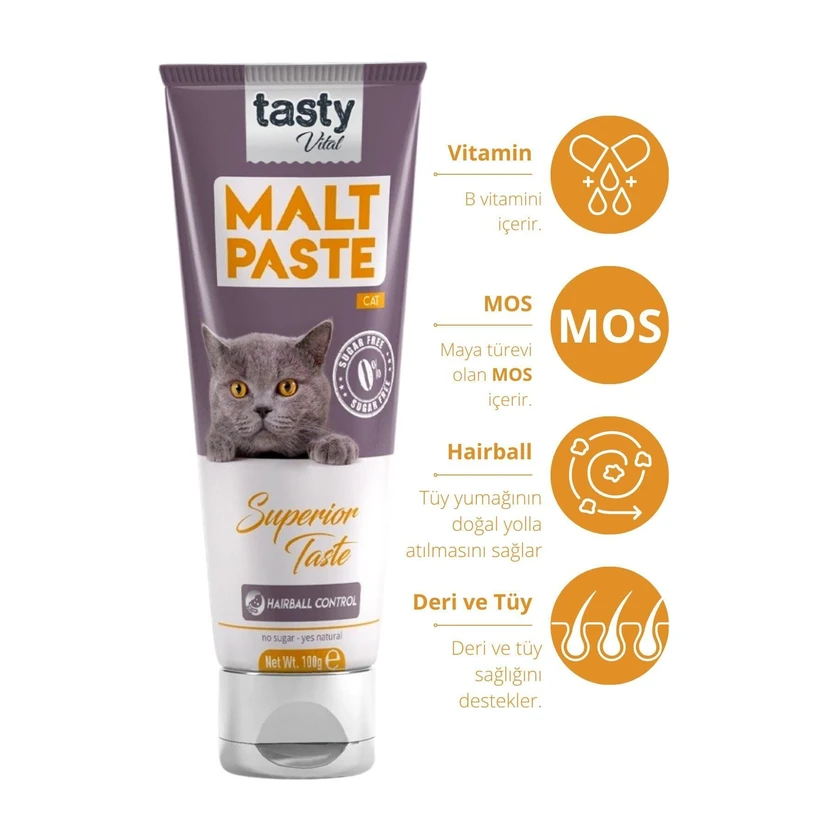 خمیر مالت گربه تیستی ویتال 100 گرم